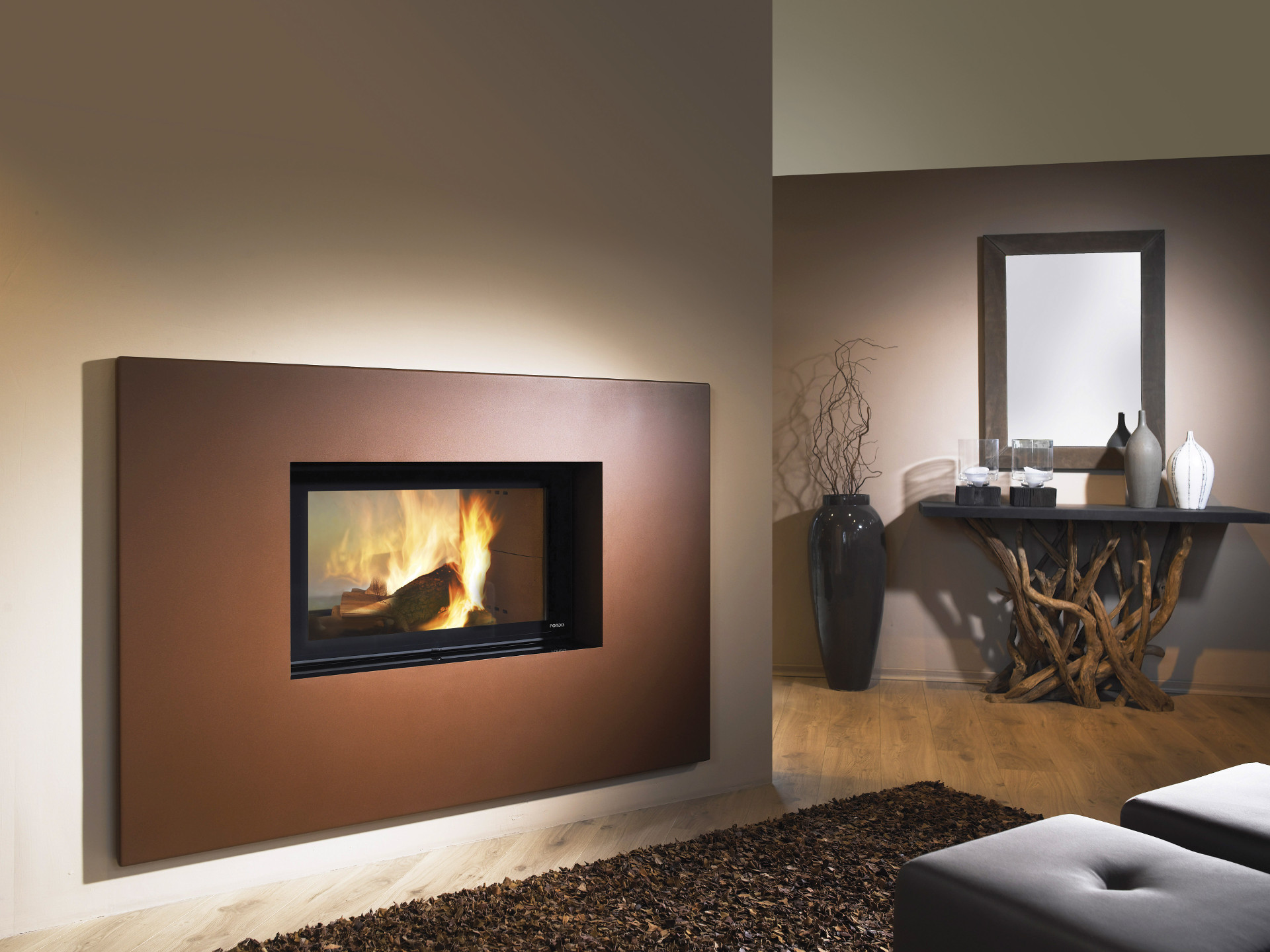 Foyer à bois, insert de cheminée